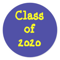Class of 2020 round stickers