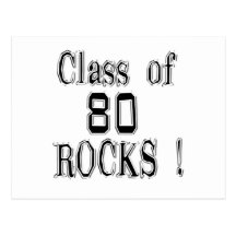 Class of '80 Rocks! Postcard