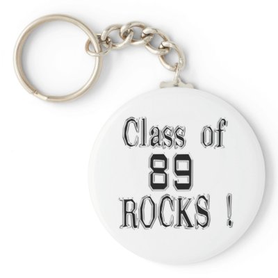 Class of '89 Rocks! Keychain by TShirtDotCom