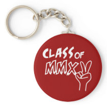 Class of MMXV 2015 Peace Sign Keychains