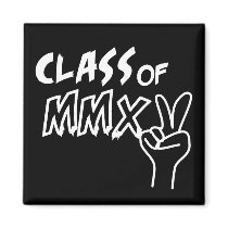 Class of MMXV 2015 Peace Sign Fridge Magnet