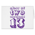 Class of two thousand 13 - Purple Greeting Cards