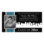 Class of [YEAR] Graduation Announcement: blue Customized Photo Card