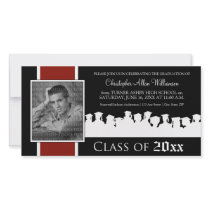 Class of [YEAR] Graduation Announcement: cranberry Photo Card