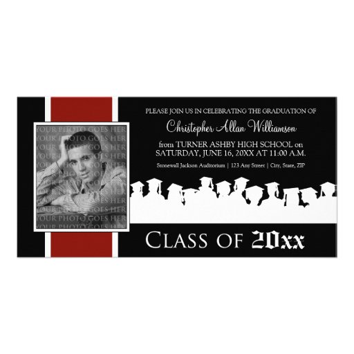 Class of [YEAR] Graduation Announcement: cranberry Photo Card
