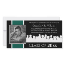 Class of [YEAR] Graduation Announcement: green Photo Greeting Card