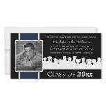 Class of [YEAR] Graduation Announcement: navy blue Custom Photo Card