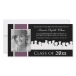 Class of [YEAR] Graduation Announcement: purple Customized Photo Card