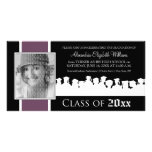 Class of [YEAR] Graduation Announcement: purple Customized Photo Card
