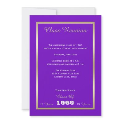 Class Reunion Invitation -- Any Year Invitation by henishouseofpaper