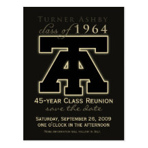 Class Reunion Save-the-Date Announcement Postcard