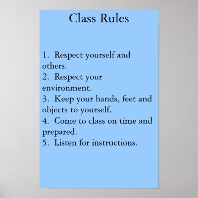 class rules poster by bmoore12