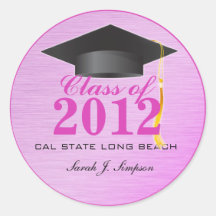 Classe de 2012 autocollants (rose)