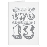 Classe de deux mille 13 - gris carte de vœux