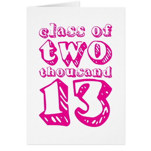 Classe de deux mille 13 - magenta carte de vœux