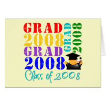 Classe de diplômé de 2008 cartes