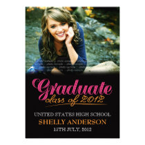 Classe licenciée de 2012 invitations roses et oran invitations