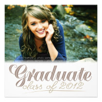 Classe licenciée de l'invitation 2012 blanc modern invitations