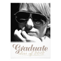 Classe licenciée de l'invitation 2012 blanc modern invitations