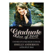 Classe licenciée de l'invitation 2012 noir moderne invitations