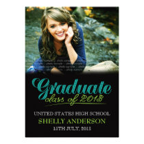 Classe licenciée d'invitation moderne du vert 2013 invitations