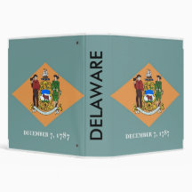 Classeur avec le drapeau du Delaware, Etats-Unis