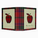 Classeur d'Apple du plaid du professeur
