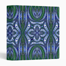Classeur d'art de fractale de vert bleu