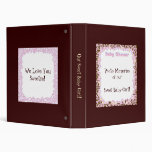 Classeur de coutume de Brown de rose d'album photo
