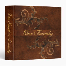 Classeur élégant d'album de famille de cuir de feu