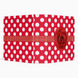 Classeur élégant rouge et blanc de point de polka