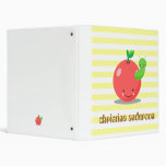 classeur heureux de pomme de kawaii