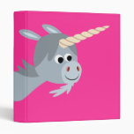 Classeur mignon d'Avery de licorne de bande dessin classeur