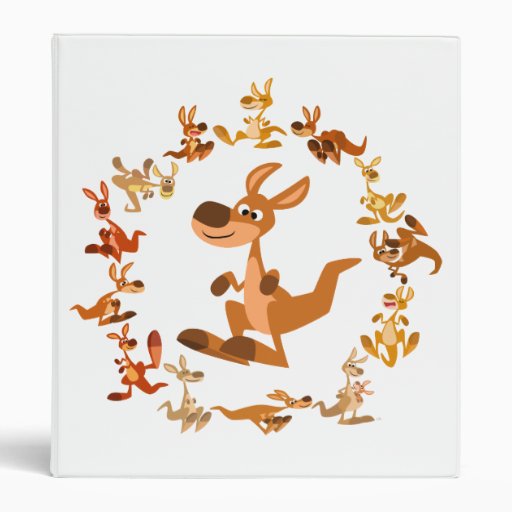 Classeur mignon d'Avery de mandala de kangourous d