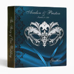 Classeur orné de bijoux bleu de mariage de mascara