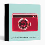 Classeur rouge d'affaires de photographie d'appare