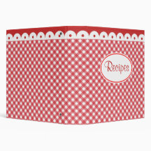 Classeur rouge de recette de guingan