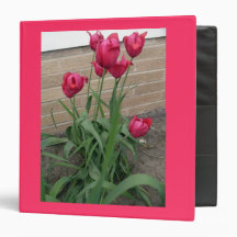 Classeur ROUGE de TULIPES