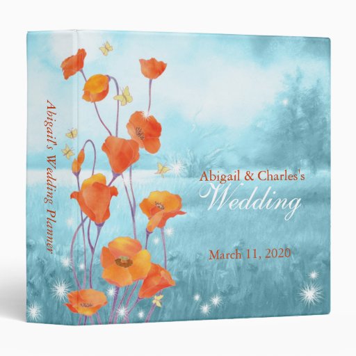 Classeur rouge de wedding planner de pavot de Brid