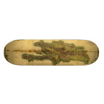 Classic 1805 Antiquarian Map of Hispaniola Skate Boards