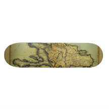 Classic 1823 Antiquarian Map of Hispaniola & Haiti Custom Skate Board