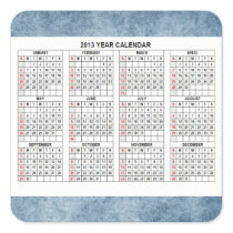 Classic  2013 Calendar stickers