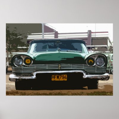 classic american car in cuba poster by ambrosebrown