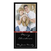 Classic and Modern Christmas Photocard Customized Photo Card