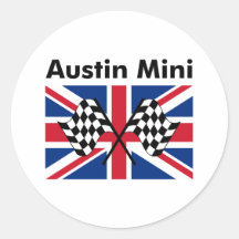 Classic Austin Mini Round Stickers