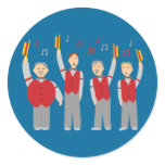 Classic Barbershop Quartet Round Stickers