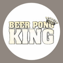 Classic Beer Pong King stickers