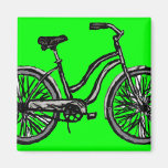 Classic Bicycle, Line Drawing Products Magnets