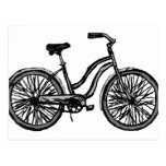 Classic Bicycle, Line Drawing Products Post Card