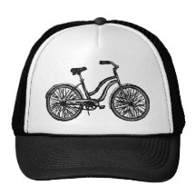 Classic Bicycle, Line Drawing Trucker Hat